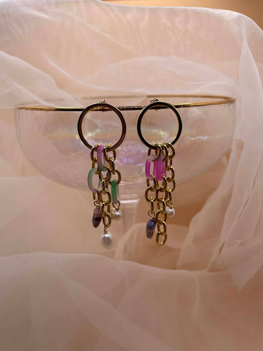 Boucles d'oreilles asymétriques Monique
