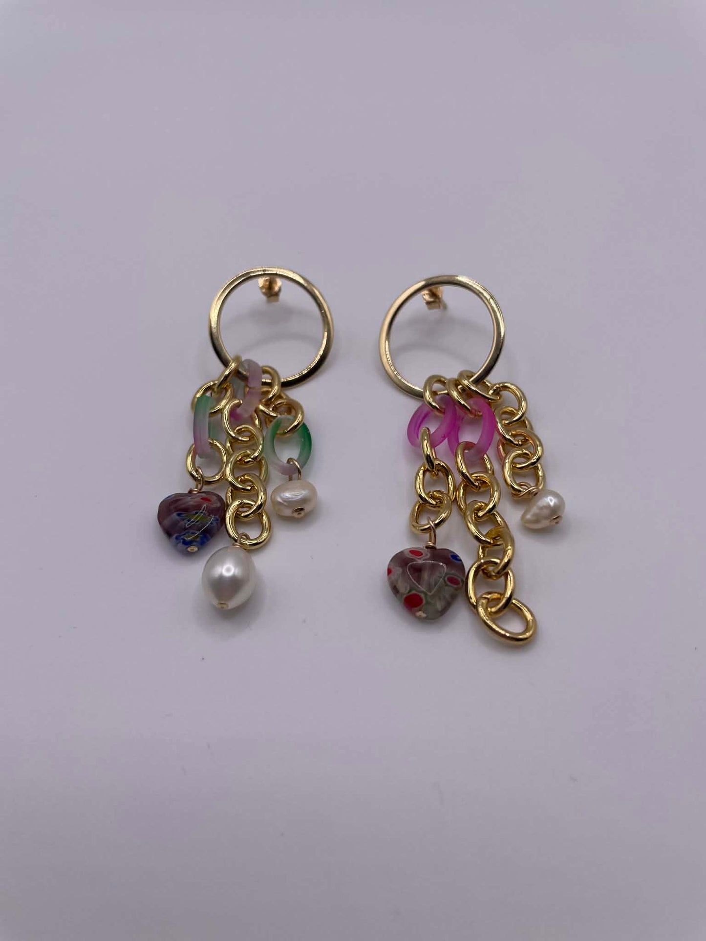 Boucles d'oreilles asymétriques Monique